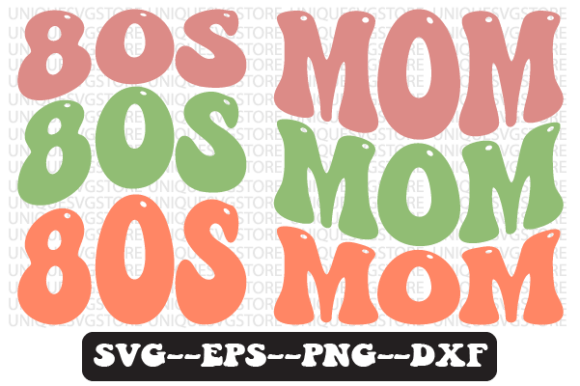 80s Mom Wavy Retro Svg Design Graphics Review